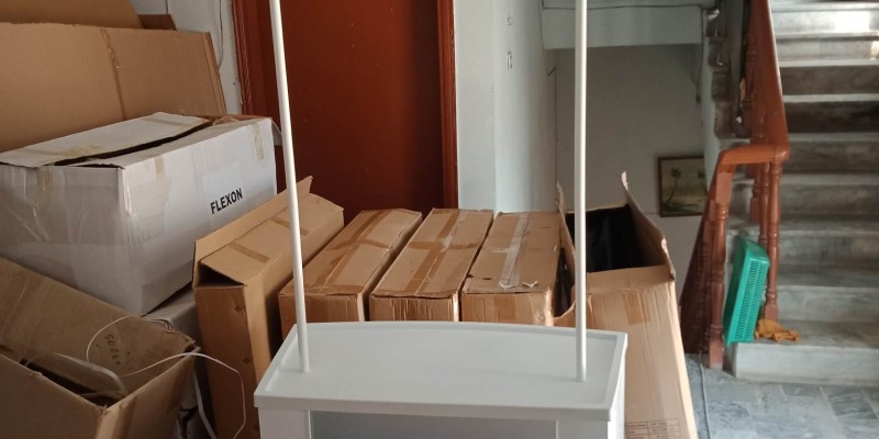 Imported Foldable Promotion Table/China Kiosk/PVC Counter image 2