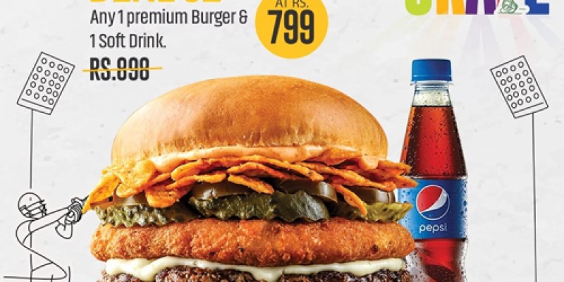 Burger O'Clock PSL Craze Deal 1 For Rs.599 2 