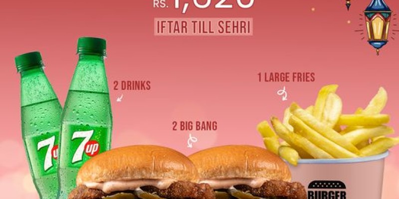 Burger Lab Ramadan Combo Iftar till Sehr Deal for 2 person just Rs. 1200 2 