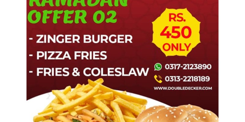 Double Decker Ramadan Offer 1 For Rs.399 2 
