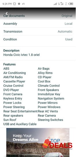 Honda Civic oriel 1.8 ivtec image 8