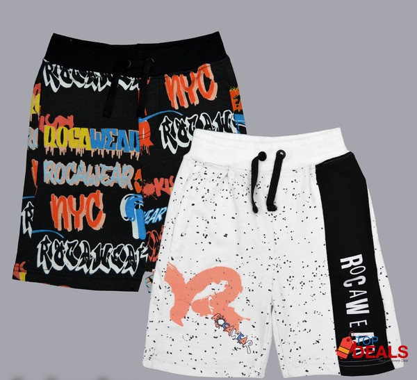 White &amp; Black Short for Boys (Pack of 2) image 1