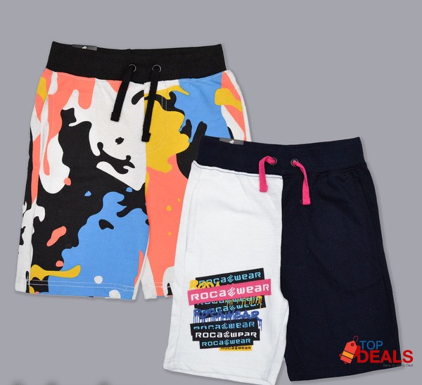 Blue &amp; Multi Color Short for Boys (Pack of 2) image 1