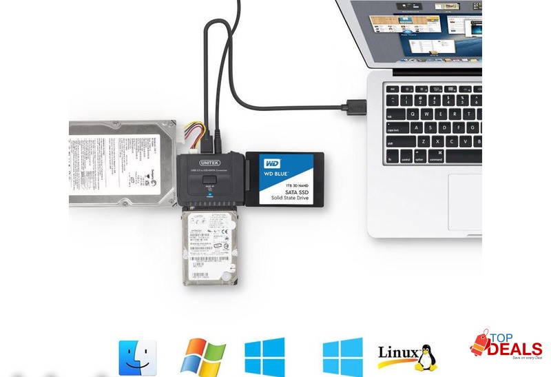 Unitek USB 3.0 to 2.5 3.5 5.25 in SATA IDE Hard Drive Adapter Converte image 7