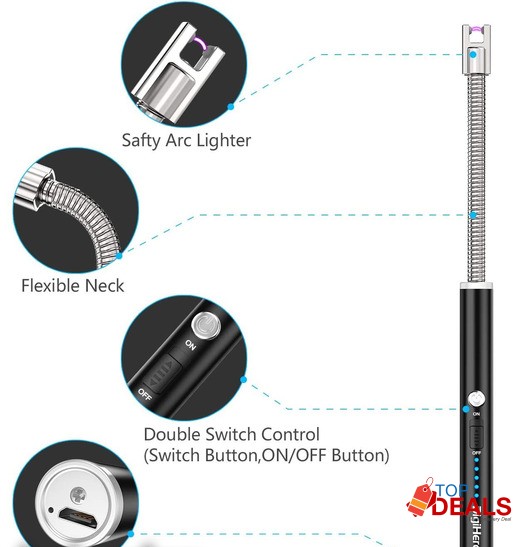 DigiHero Candle Lighter, USB Rechargeable Electric Arc Flameless Light image 8