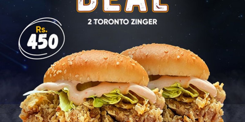Toronto Burger Midnight Deal 1 For Rs.450 3 