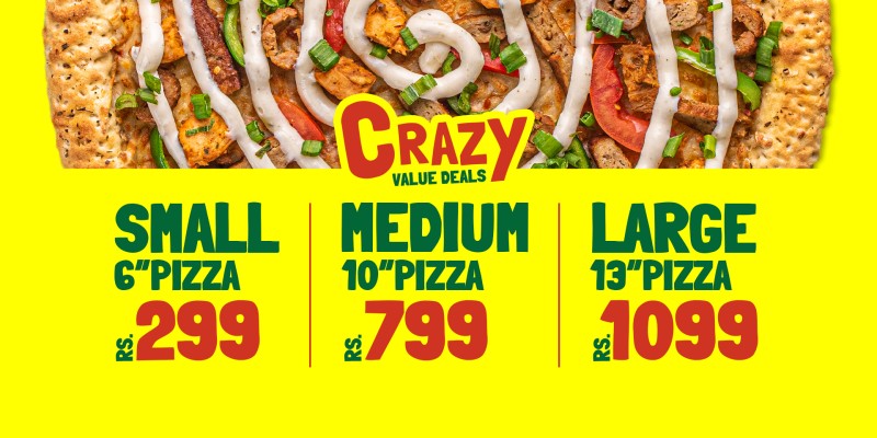 Broadway Pizza Crazy Value Deal! Starting Rs.299 3 