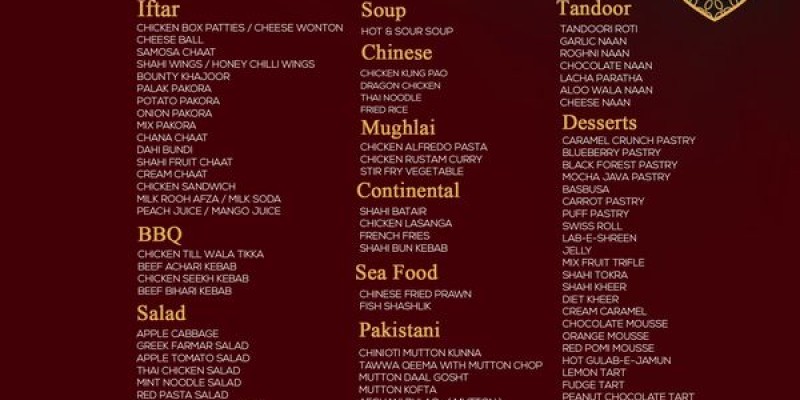 LalQila Iftar Cum Dinner Buffet! Rs 2990 3 