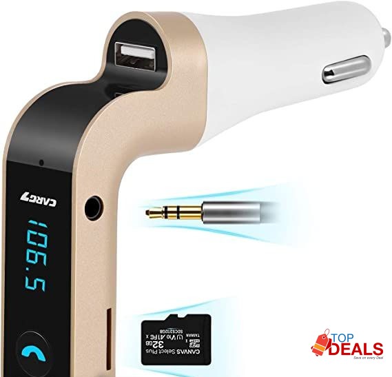 G7 Bluetooth Car Kit Handsfree FM Transmitter charger adapter Stereo image 4