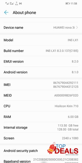 Huawei nova 3i urgent sale image 2