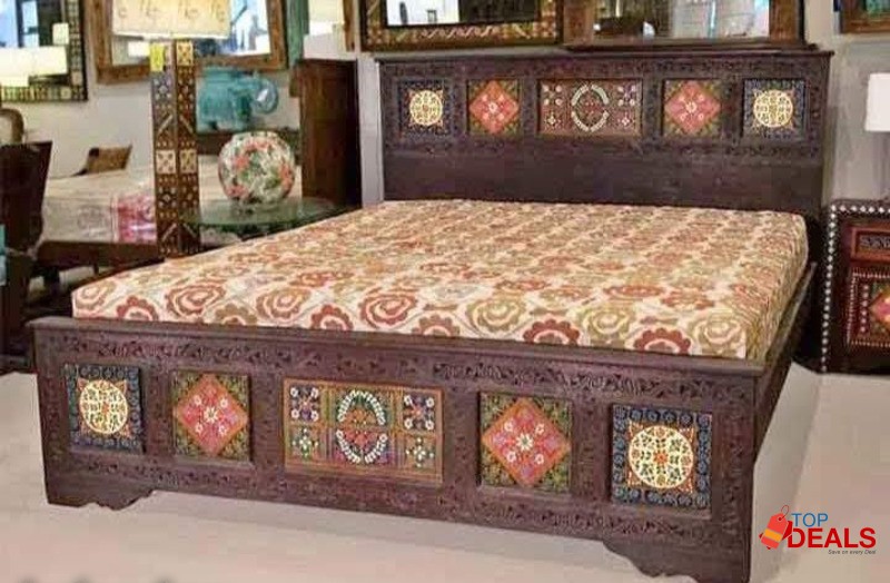 Furniture. Double bed with 2 side tables available for sale. image 1
