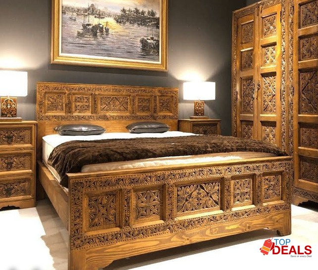 Furniture. Double bed with 2 side tables and dressing for sale. image 1