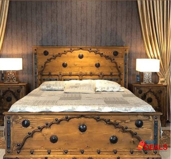 Furniture. Double bed with 2 side tables and dressing for sale. image 2