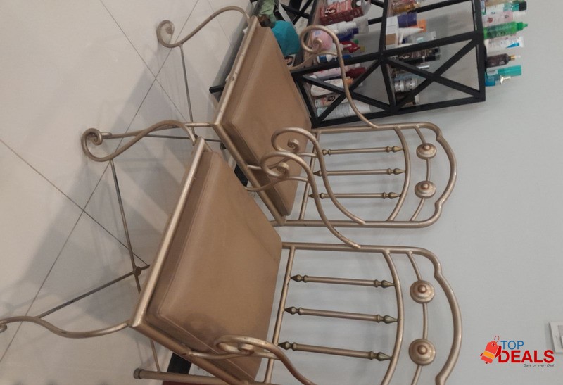 Double bed set Iron used with deco paint image 5