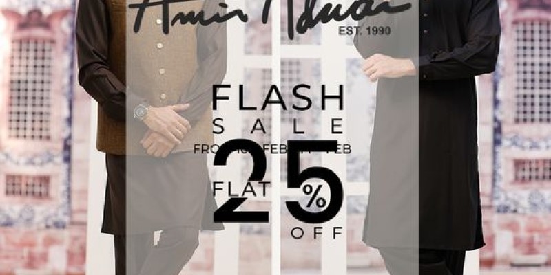 Amir Adnan's Flash Sale! Flat 25% Off From 10th Feb 14th Feb 4 