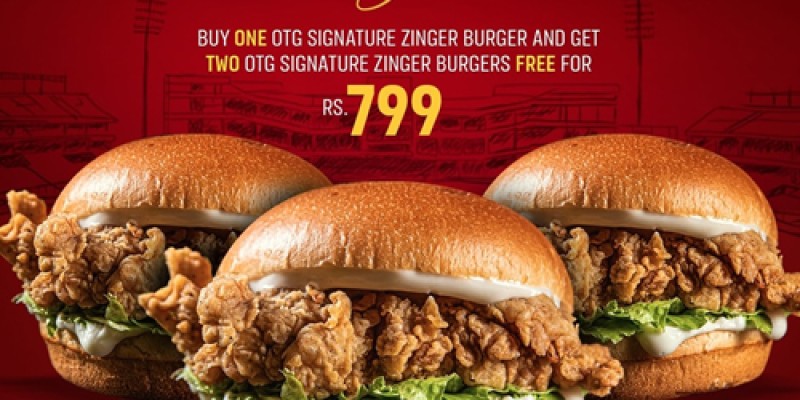 ON THE GRILL Get Two OTG Signature Zinger Burgers Free 4 