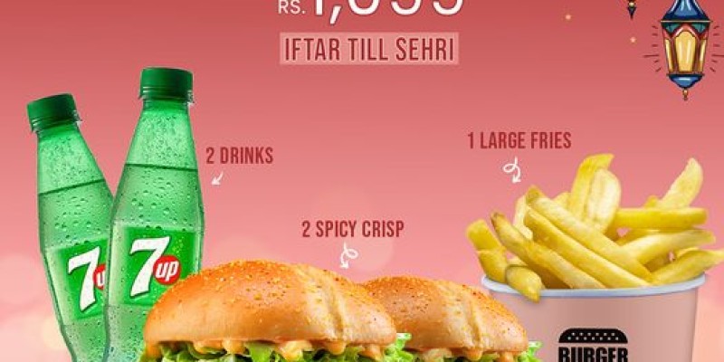 Burger Lab Ramadan Combo Iftar till Sehr Deal for 2 person just Rs. 1200 4 