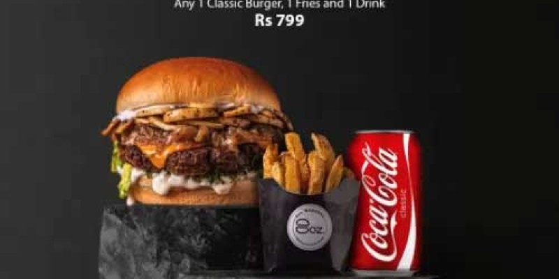 8oz Burgers Combo Box For 2 For Rs.2399 4 