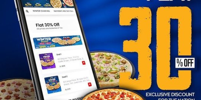 On our web-orders, Pizza Nation is offering a 30% discount 5 