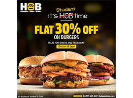 HOB - House Of Burgers! FLAT 30% OFF on all Burgersimage-576