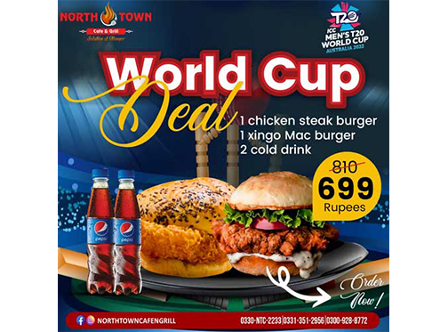 North Town Cafe & Grill World Cup Deal For Rs.699image-729
