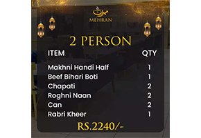 Mehran Sajji & Cateres 2 Person Deal For Rs.2240image-404