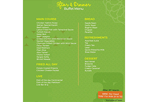 Jashan Iftar & Dinner Buffet For Adults For Rs.1899image-418