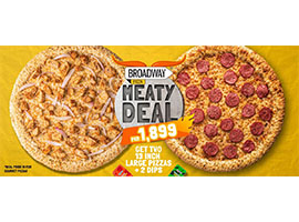 Broadway Pizza! Meaty Deal For Rs.1899/-image-579