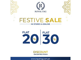 Royal Tag Festive Sale! Flat 30% off on Entire Stockimage-707