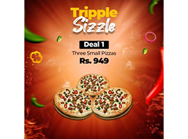 Caesar's Pizza Tripple Sizzle Deal 1 For Rs.949/-image-613