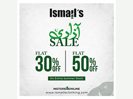 ismail's! Azad Sale Flat 30% & 50% Offimage-748