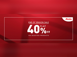 Bata Flat 40% off on Selected Productsimage-213
