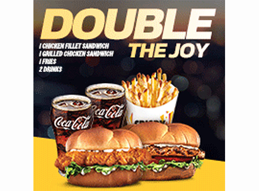 Hardee's Double The Joy Deal For Rs.999image-694