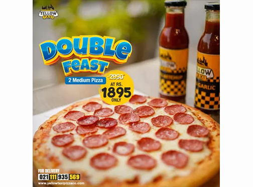 Yellow Taxi Pizza Co. Double Feast Deal 1 For Rs.1895image-696