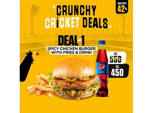 Clucky's! Crunchy Cricket Deal 1 For Rs.450image-699