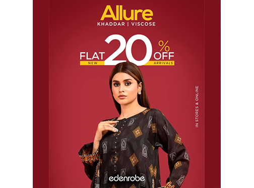 Edenrobe! FLAT 20% off on Allure Khaddar & Viscoseimage-698