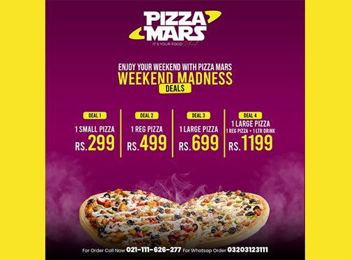 Pizza Mars Weekend Madness Deal 1 For Rs.299image-719