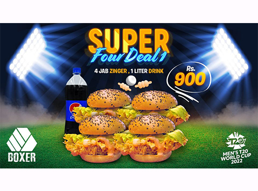 Boxer Burgers Super Four Deal 1 Rs. 900image-323