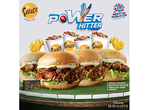 The Sauce Burger Cafe Power Hitter Deal 1 For Rs.1450image-727