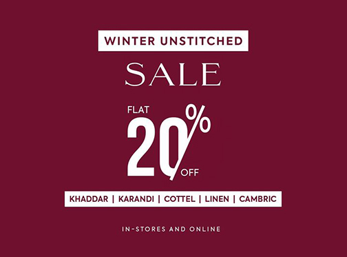 Zeen's Winter Unstitched Sale! Flat 20% offimage-850