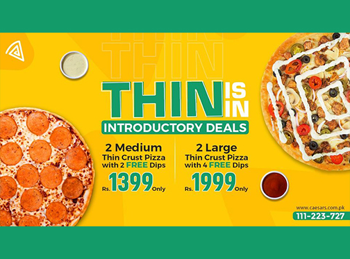 Caesar's Pizza Thin Intro Deal 1 For Rs.1399image-738