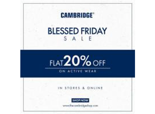 Cambridge Blessed Friday Sale! Flat 20% Offimage-1091