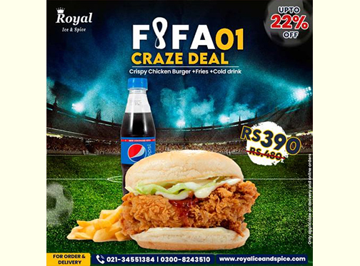 Royal Ice & Spice FIFA Craze Deal 1 For Rs.390image-326