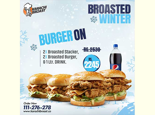 Karachi Broast Burger On Deal For Rs.2245image-749