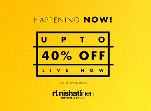 Nishat Linen HAPPENING NOW!  Avail upto 40% offimage-904