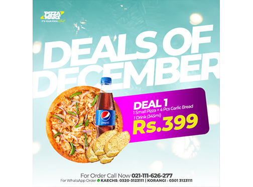 Pizza Mars Deals Of December Deal 1 For Rs.399image-763