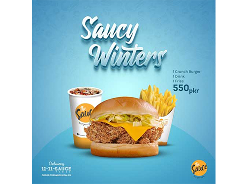 The Sauce Burger Cafe Winter Deal 1 For Rs.550image-786