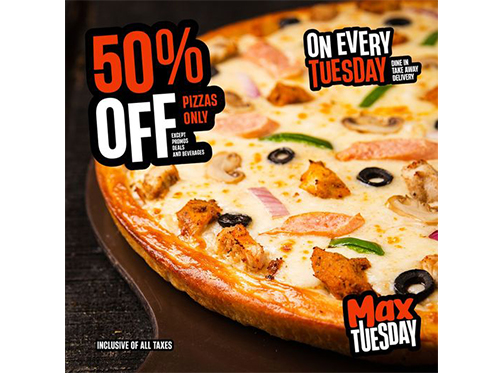 Pizza Max Get 50% off on every Tuesdayimage-792
