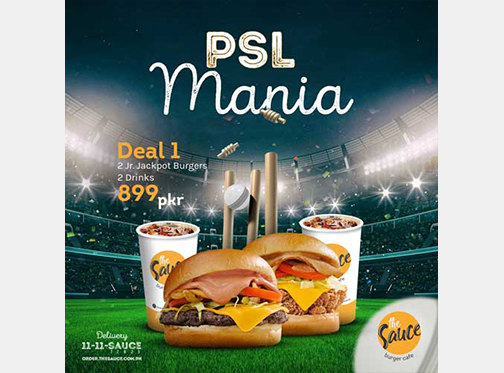 The Sauce Burger Cafe PSL Mania Deal 1 For Rs.899image-833