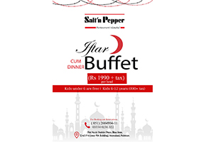 Salt 'n Pepper Iftar buffet dinner with 20 plus dishes just Rs.1990image-95